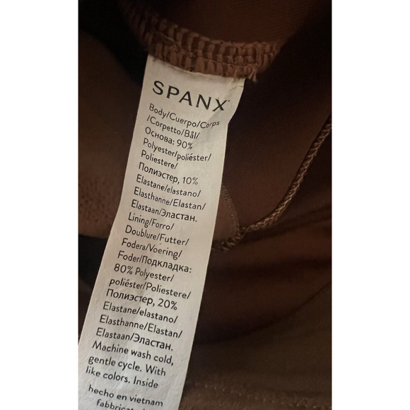 SPANX Faux Suede Flare Pull On Pants Womens Size S Stretch Caramel - Picture 6 of 7